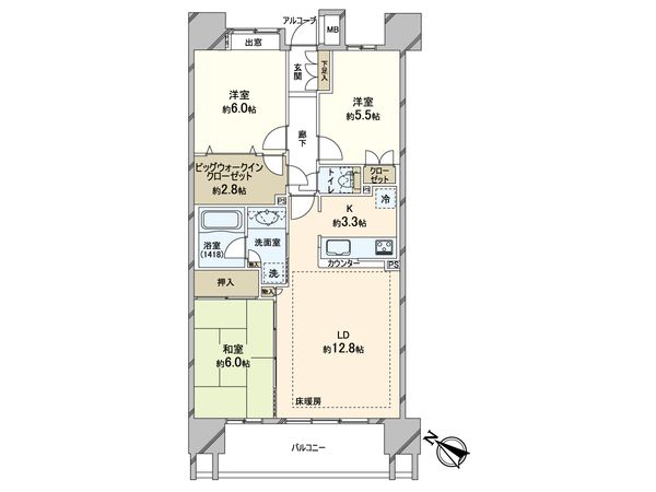 クレストシティレジデンス 間取図(平面図) クレストシティレジデンス 間取図(平面図)