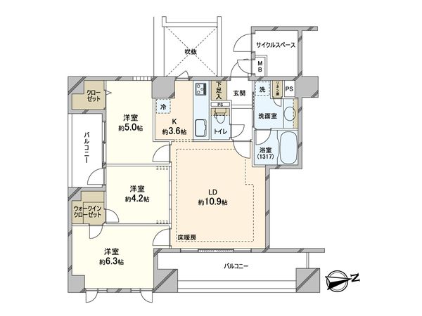 センチュリーハイツ御徒町モダニカ 間取図(平面図) センチュリーハイツ御徒町モダニカ 間取図(平面図)