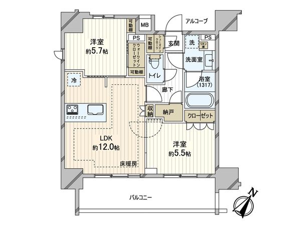 パレステージ上野入谷 間取図(平面図) パレステージ上野入谷 間取図(平面図)
