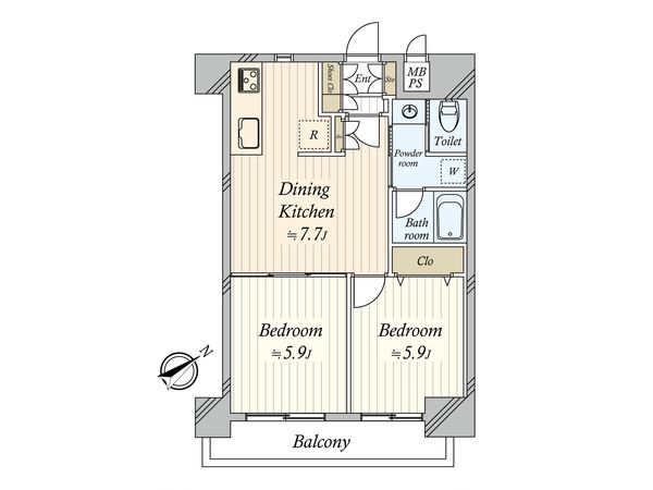 ハイマート入谷 間取図(平面図) ハイマート入谷 間取図(平面図)