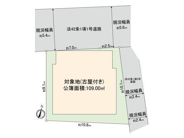 船橋市藤原6丁目 土地 区画図 船橋市藤原6丁目 土地 区画図
