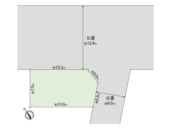市川市南大野1丁目 土地 区画図