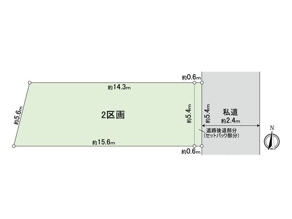 船橋市山手2丁目 土地 2区画 区画図 区画図