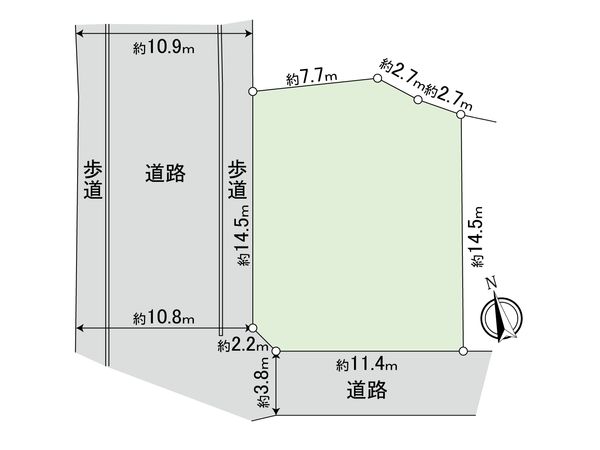 船橋市東船橋6丁目 土地 区画図