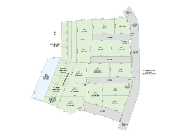 稲毛区萩台町 土地 6区画 全体区画図 稲毛区萩台町 土地 6区画 全体区画図