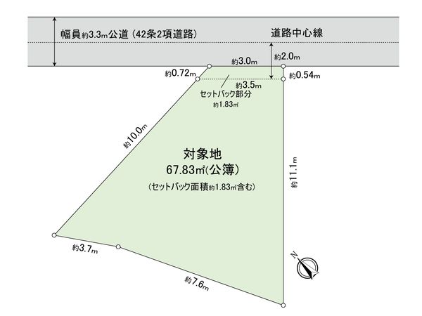船橋市宮本1丁目 土地 区画図