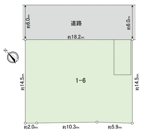 船橋市高根台6丁目 土地 区画図