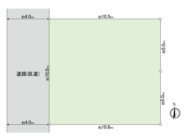 葛飾区お花茶屋2丁目 土地 区画図