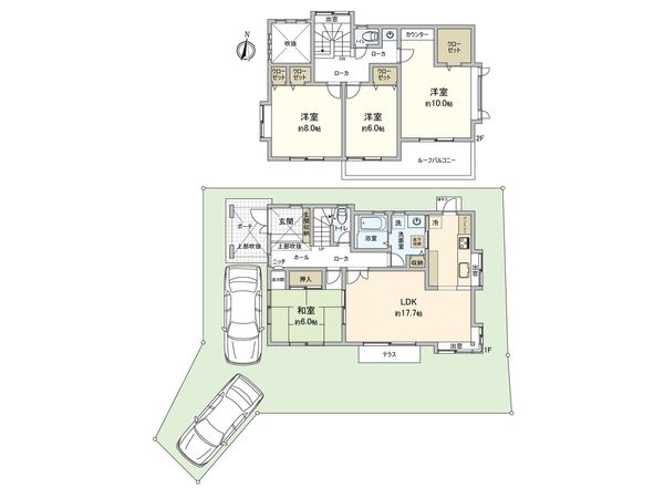船橋市馬込西2丁目 戸建 間取図(平面図) 船橋市馬込西2丁目 戸建 間取図(平面図)