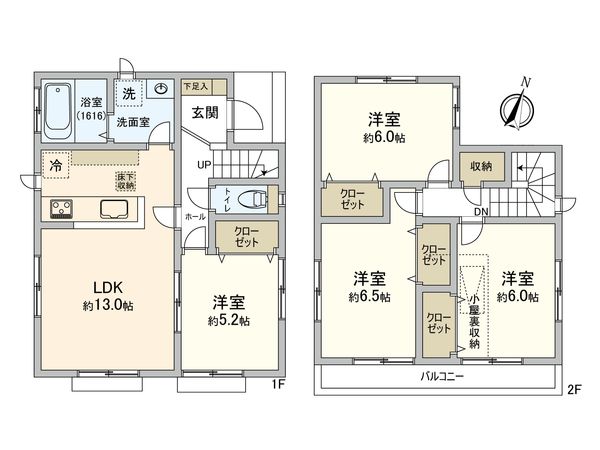 船橋市西習志野2丁目 戸建 間取図(平面図) 船橋市西習志野2丁目 戸建 間取図(平面図)