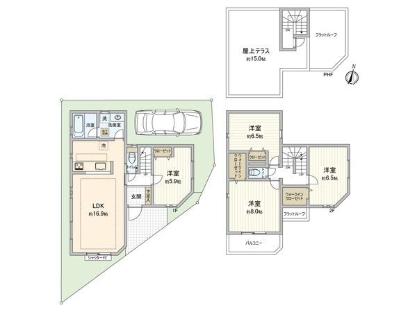 船橋市金杉8丁目 新築戸建 間取図(平面図)