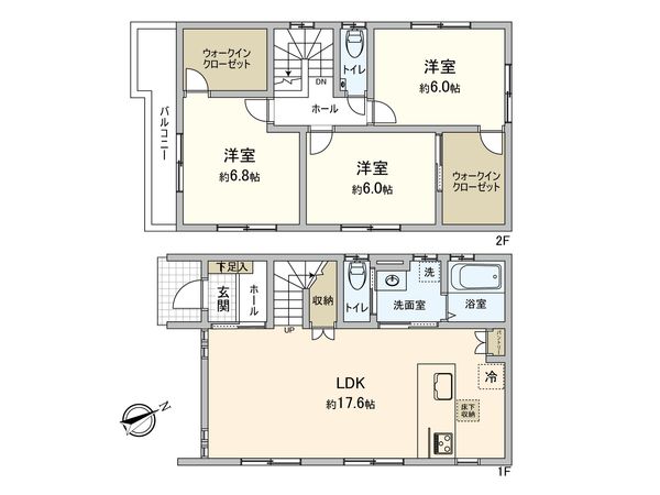 船橋市馬込西2丁目 戸建 間取図(平面図) 船橋市馬込西2丁目 戸建 間取図(平面図)