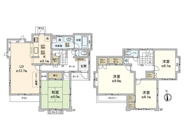 船橋市丸山2丁目 戸建 間取図(平面図)