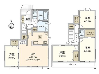 船橋市丸山3丁目 B号棟 新築戸建 間取図(平面図)