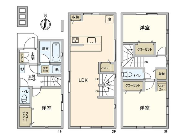 船橋市市場1丁目 戸建 B号棟 間取図(平面図) 間取図(平面図)