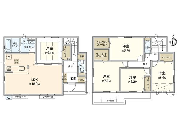 船橋市二和西2丁目 戸建 間取図(平面図) 船橋市二和西2丁目 戸建 間取図(平面図)