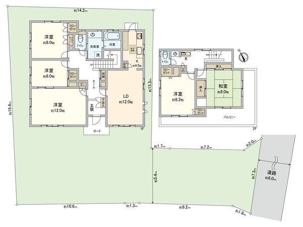 船橋市宮本8丁目 戸建 間取図(平面図) 船橋市宮本8丁目 戸建 間取図(平面図)