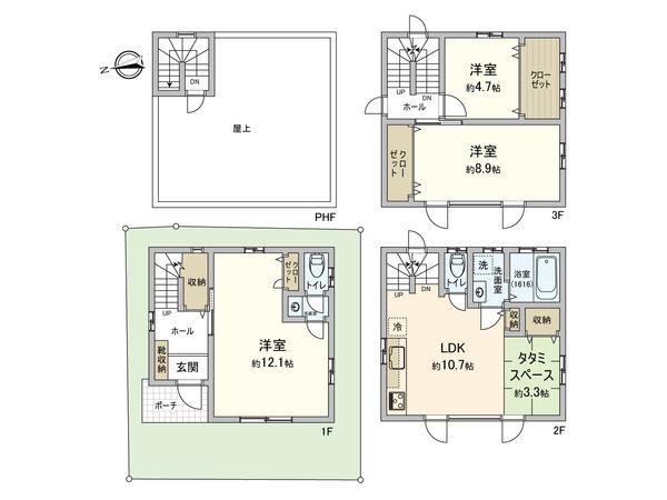 船橋市湊町1丁目 戸建 間取図(平面図) 船橋市湊町1丁目 戸建 間取図(平面図)