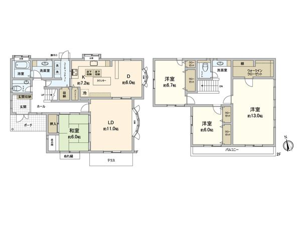 松戸市六高台3丁目戸建 間取図