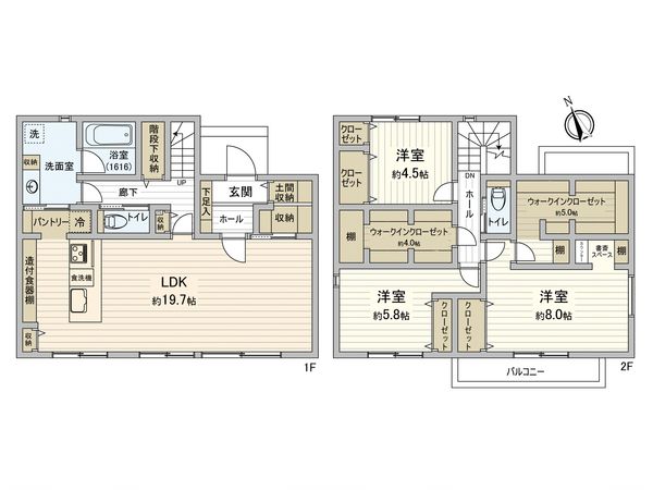 船橋市北本町2丁目 戸建 間取図(平面図) 船橋市北本町2丁目 戸建 間取図(平面図)
