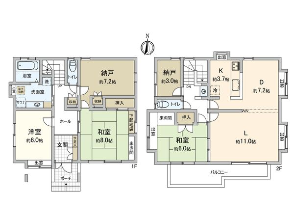 船橋市藤原2丁目 戸建 間取図(平面図) 船橋市藤原2丁目 戸建 間取図(平面図)