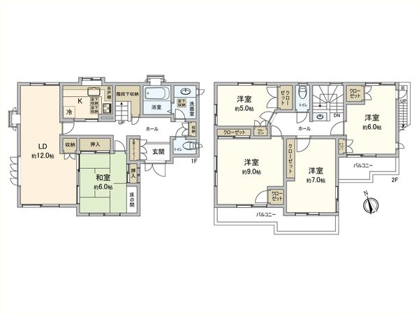 船橋市丸山1丁目 戸建 間取図(平面図) 船橋市丸山1丁目 戸建 間取図(平面図)