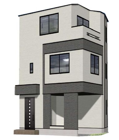 船橋市南本町 新築戸建 外観パース図 船橋市南本町 新築戸建 外観パース図