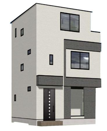 船橋市南本町 新築戸建 外観パース図 船橋市南本町 新築戸建 外観パース図