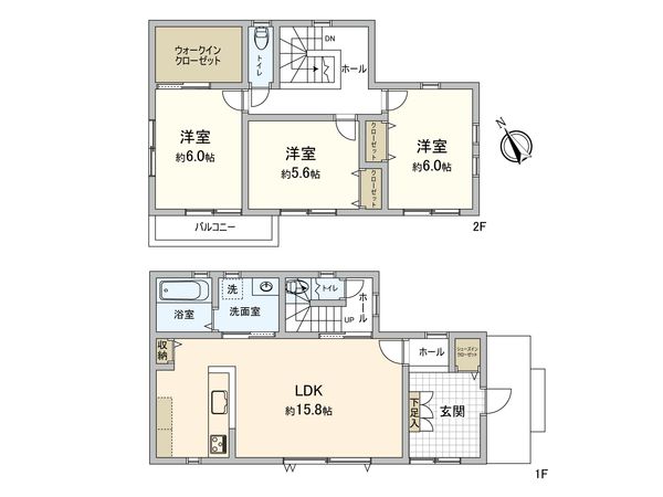 船橋市丸山5丁目 戸建 間取図(平面図) 船橋市丸山5丁目 戸建 間取図(平面図)