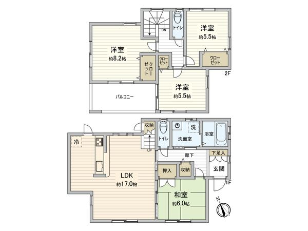 船橋市丸山3丁目 戸建 間取図(平面図) 船橋市丸山3丁目 戸建 間取図(平面図)