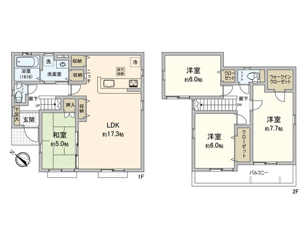 船橋市高野台3丁目 戸建 間取図(平面図) 船橋市高野台3丁目 戸建 間取図(平面図)