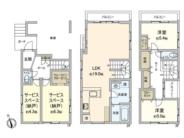 船橋市北本町2丁目 新築戸建1号棟 間取図(平面図) 船橋市北本町2丁目 新築戸建1号棟 間取図(平面図)