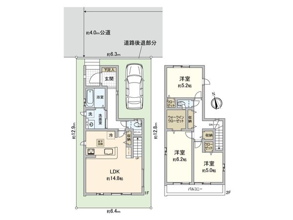 船橋市日の出2丁目 新築戸建 間取図(平面図) 船橋市日の出2丁目 新築戸建 間取図(平面図)
