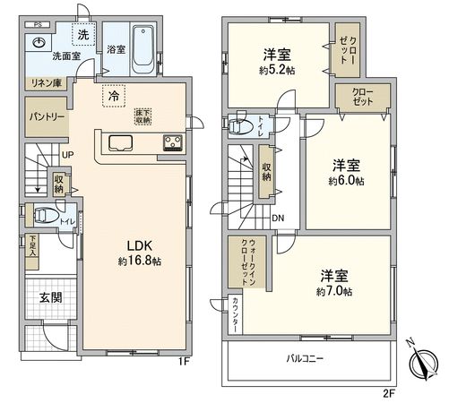 宮本8丁目 新築戸建 間取図(平面図) 宮本8丁目 新築戸建 間取図(平面図)
