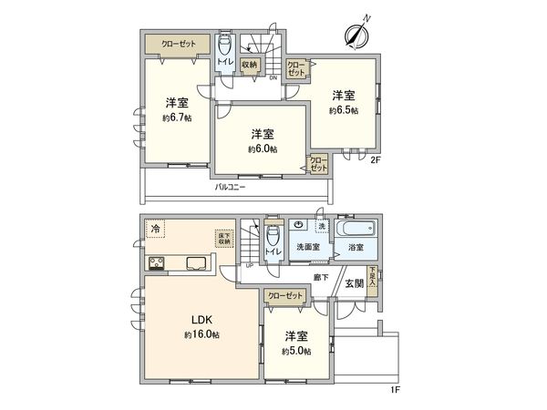 船橋市夏見6丁目 新築戸建 間取図(平面図) 船橋市夏見6丁目 新築戸建 間取図(平面図)