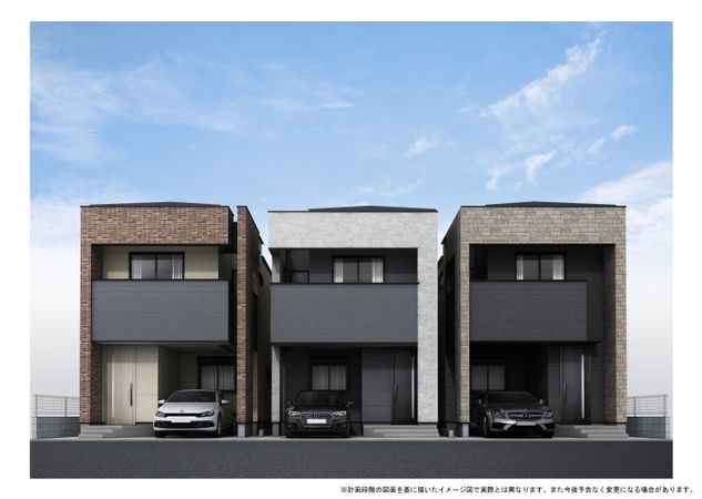 船橋市日の出2丁目 新築戸建 2号棟 外観パース図 船橋市日の出2丁目 新築戸建 2号棟 外観パース図