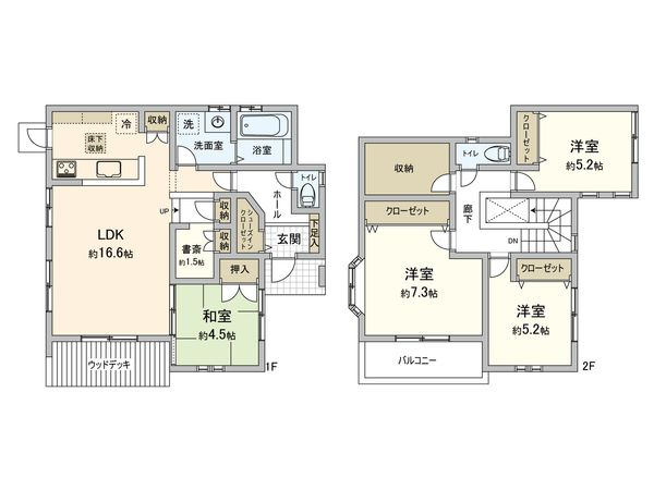 船橋市夏見5丁目 戸建 間取図(平面図) 船橋市夏見5丁目 戸建 間取図(平面図)