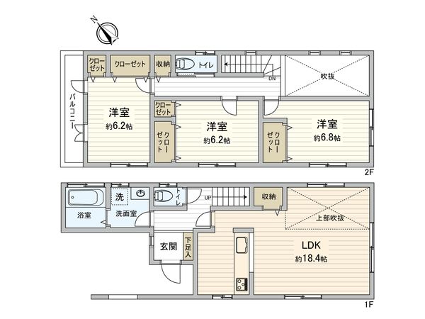 船橋市日の出2丁目 戸建 間取図(平面図) 船橋市日の出2丁目 戸建 間取図(平面図)