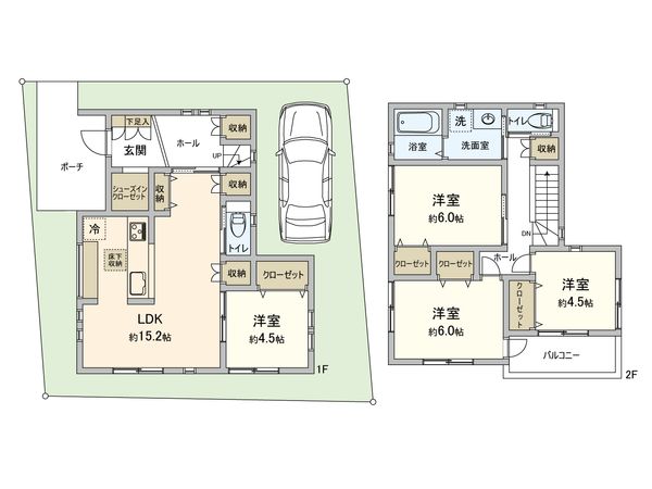 船橋市丸山1丁目 戸建 間取図(平面図) 船橋市丸山1丁目 戸建 間取図(平面図)