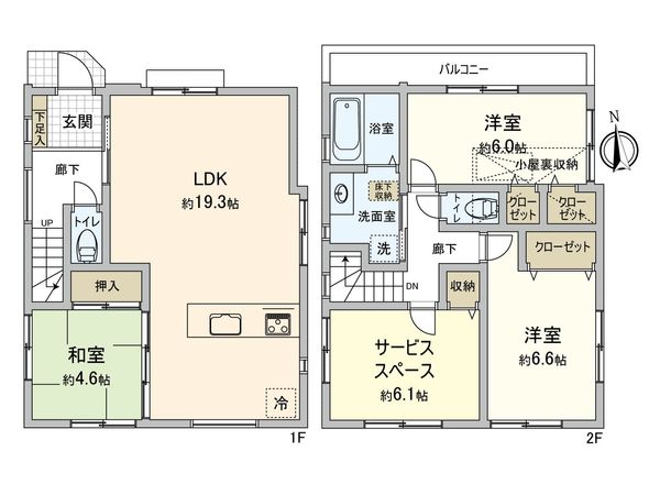 船橋市東船橋7丁目 新築戸建 間取図(平面図) 船橋市東船橋7丁目 新築戸建 間取図(平面図)