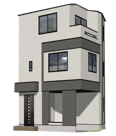 船橋市南本町 新築戸建 外観パース図 船橋市南本町 新築戸建 外観パース図