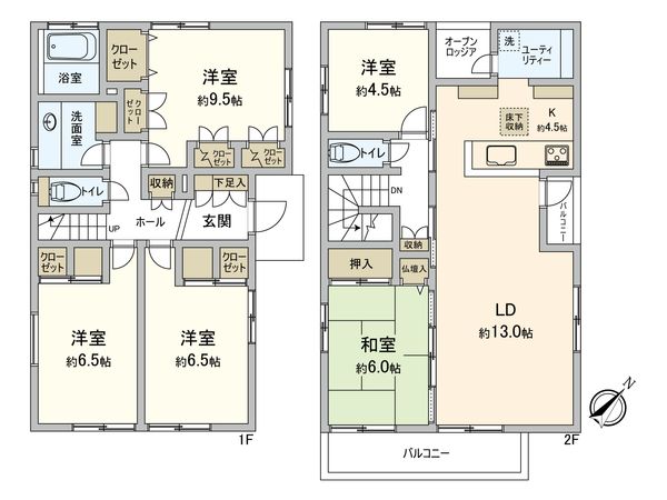 船橋市東船橋6丁目 戸建 間取図(平面図)