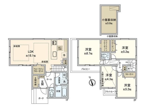 船橋市東船橋7丁目 新築戸建 間取図(平面図)