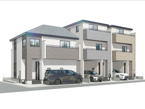 船橋市海神6丁目 新築戸建 3号棟 外観パース図