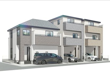 船橋市海神6丁目 新築戸建 3号棟 外観パース図