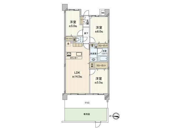 ヒルズステージ船橋夏見 間取図(平面図) 間取図(平面図)