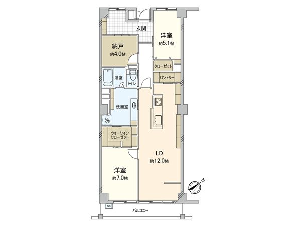 ルネ南市川 間取図(平面図) 間取図(平面図)