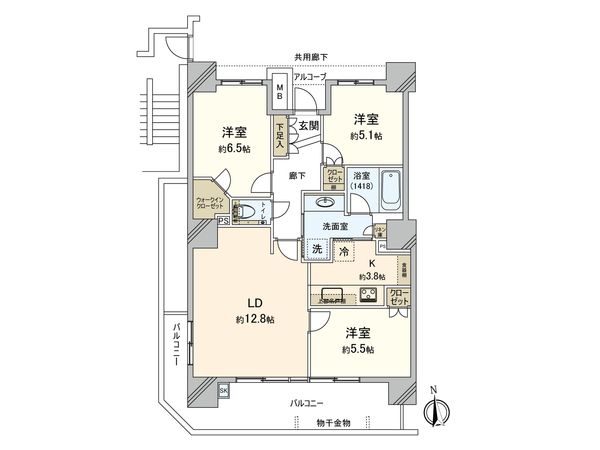 パークタワー船橋 間取図(平面図)