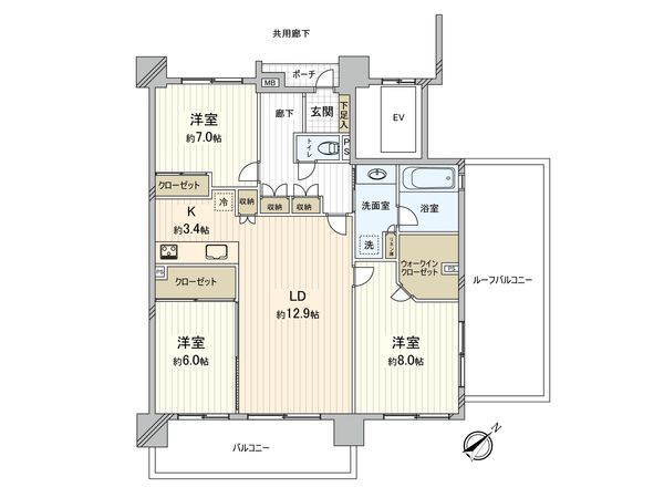 アンビシャスヒル船橋 間取図(平面図) 間取図(平面図)