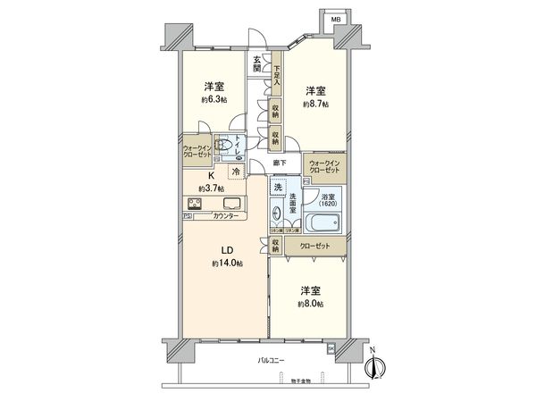 ルネ・アクシアム 間取図(平面図) 間取図(平面図)